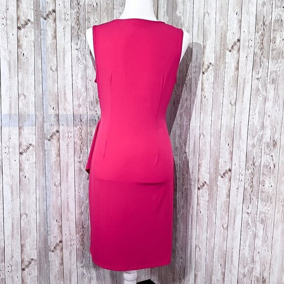 Women's New York & Company Dress | Sleeveless | Midi | Size Medium | Wrap | Pink - Picture 4 of 16